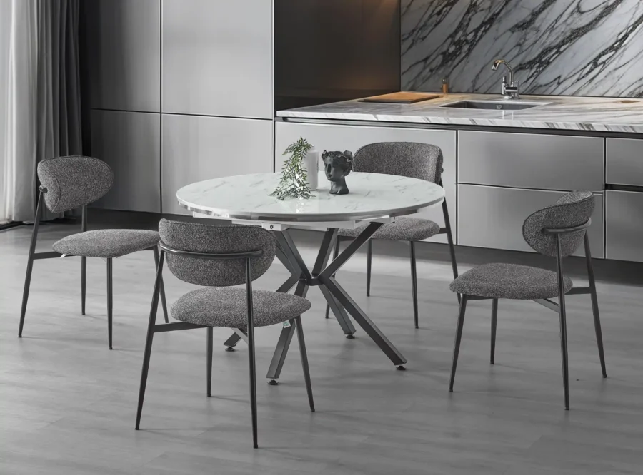 zenit-plus-marmo-siyah-dining-set Zenit Plus Marmo Siyah Dining Set