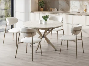 Zenit Plus Traverten Dining Set