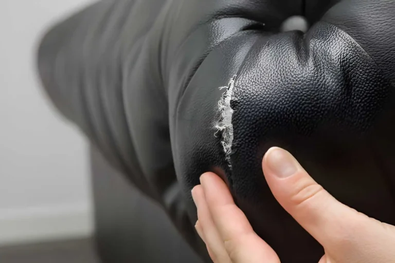 ripped leather