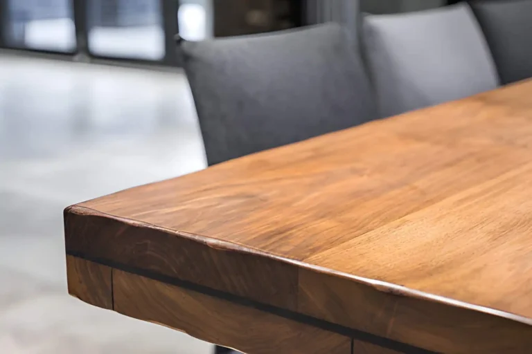 closeup of wooden table