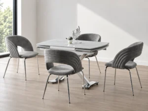 Diamond Marmo Krom dining set, alternate styled room view