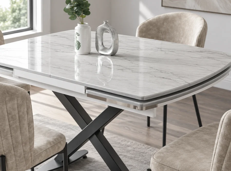 diamond-marmo-siyah-dining-set-2 Diamond Marmo Siyah dining set, alternate angle styled view