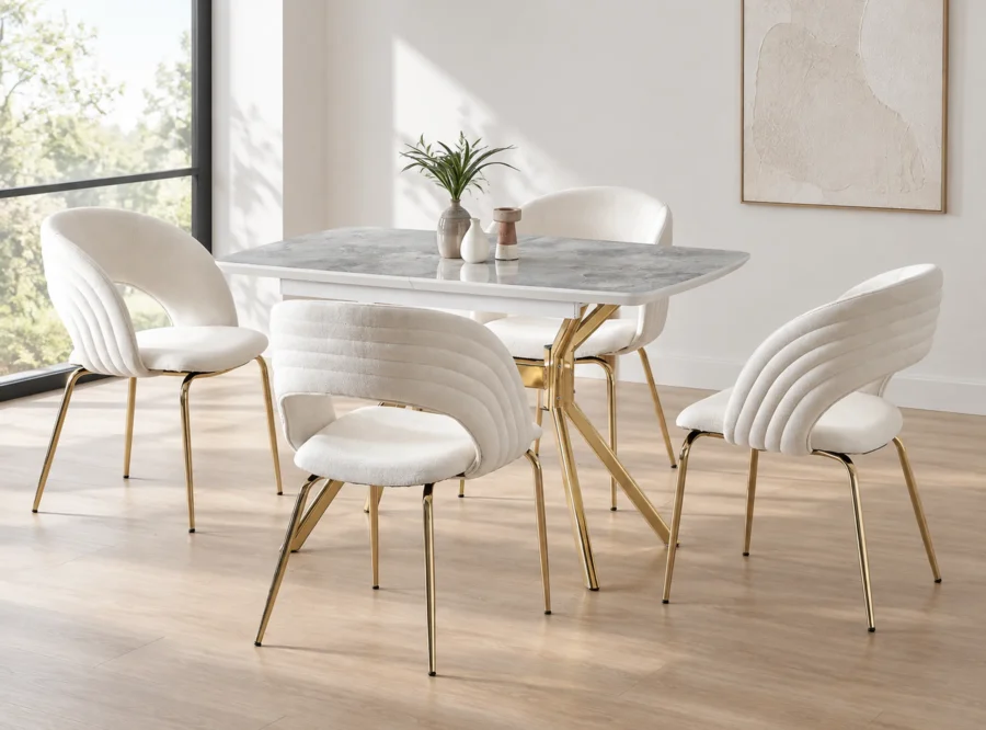 duman-gold-dining-set-4 Duman Gold dining set, alternate styled room view