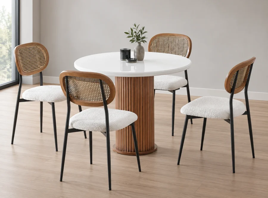 istanbul-ceviz-dining-set-1 Istanbul Ceviz dining set, front three-quarter styled view