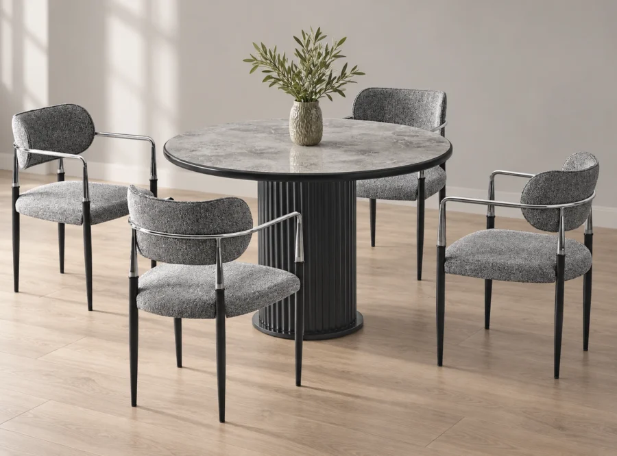 istanbul-rambla-dining-set-grey-chair Istanbul Rambla dining set with grey chairs, styled room view