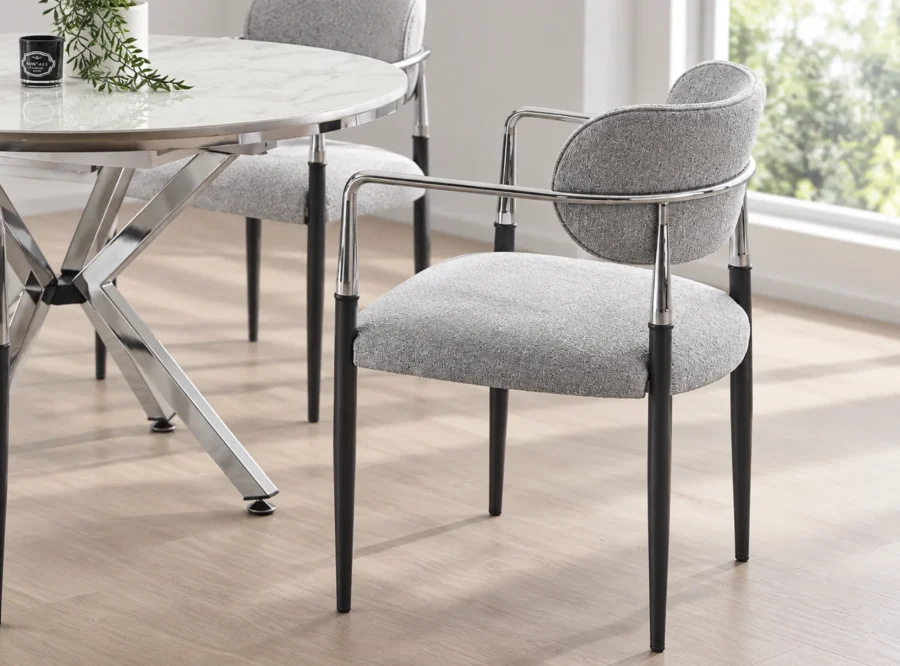zenit-plus-marmo-krom-dining-set-3 Zenit Plus Marmo Krom dining set, table and chair detail view