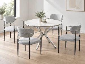 Zenit Plus Marmo Krom dining set, alternate styled room view