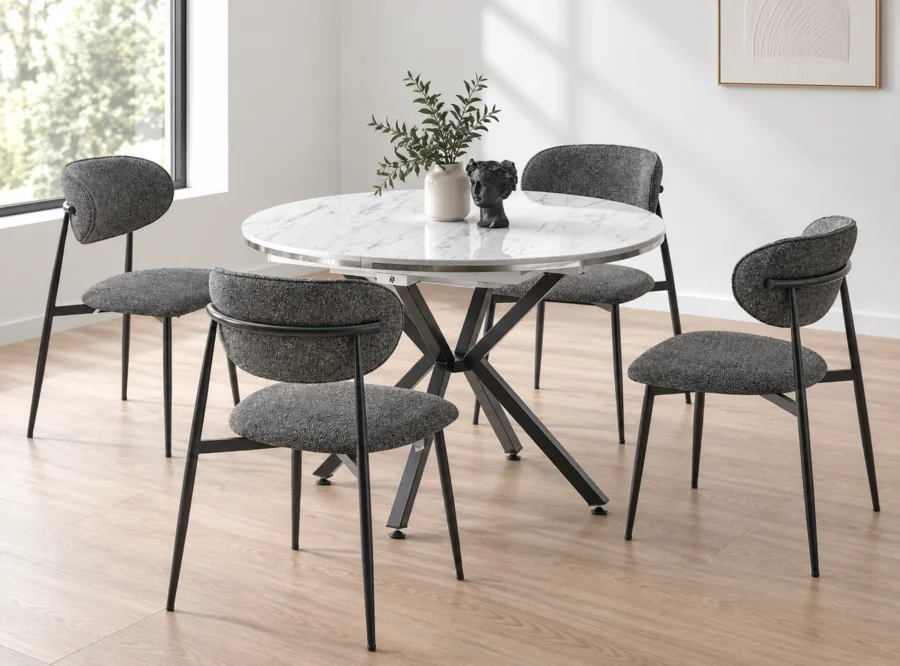 zenit-plus-marmo-siyah-dining-set-4 Zenit Plus Marmo Siyah dining set, alternate styled room view